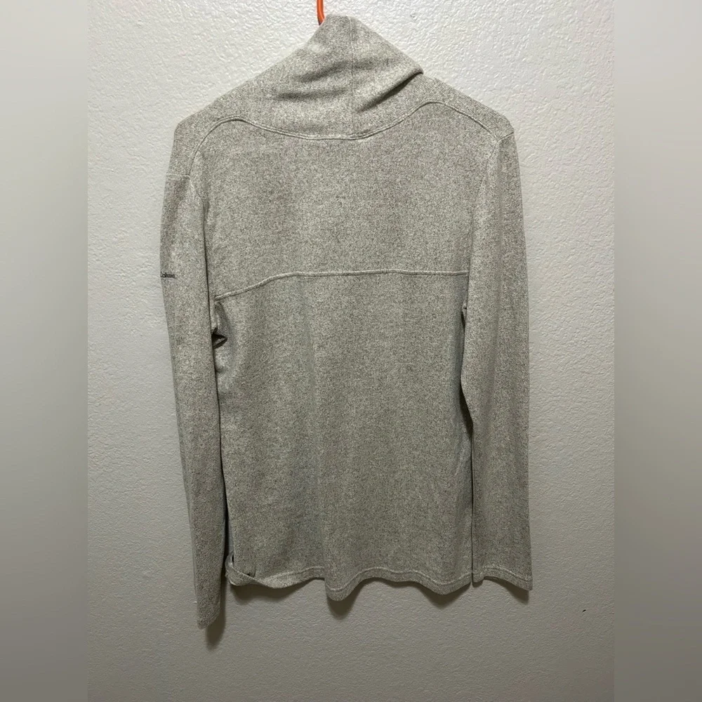 Columbia Beige Cowl Neck Fleece Sweater Outdoor Layer Size Medium